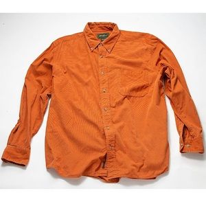 Vtg Eddie Bauer men/women Corduroy L Button Down Long Sleeve Shirt